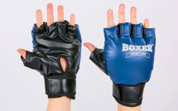 Перчатки для рукопашного боя, кунг-фу, самбо, ММА кожаные BOXER 2020 Таэкван-до (р-р L, цвета в ассортименте)
