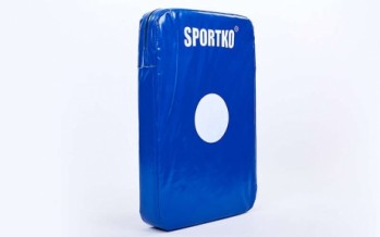 Макивара Прямая из Кожвинила (1шт) SPORTKO UR M3 (р-р 60x40x8,5см, синий, синий-красный)
