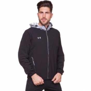 Ветровка ветрозащитная спортивная куртка для бега UAR 96601A-BK размер L-XXL (48-54) черный