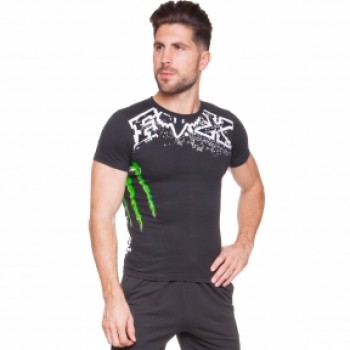 Футболка спортивная мужская MONSTER FOX RIDE HARD CO-4487 размер S-XL-42-54 черный