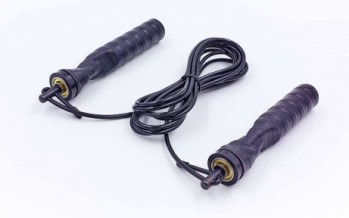 Скакалка скоростная с подшипником и PVC жгутом(l-3м, d-4мм, черный)