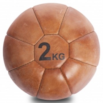 Мяч медицинский медбол VINTAGE Medicine Ball F-0242-2 2кг (кожа, d-18см)