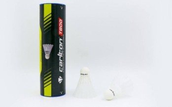 Воланы для бадминтона нейлоновые (6шт) CARLTON T800 003775 (белые)