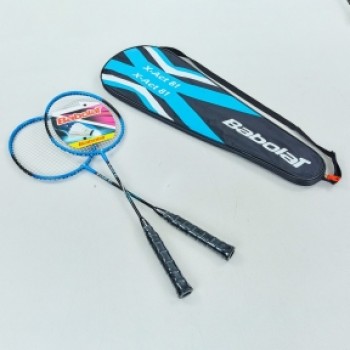 Набор для бадминтона 2 ракетки в чехле BABOLAT X-ACT81 (сталь, цвета в ассортименте) Replica