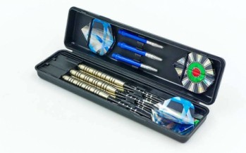 Дротики для игры в дартс цилиндрические BL-3500 Baili (сталь,вес 22гр,3шт.,+3хвост,+6опер, футляр)