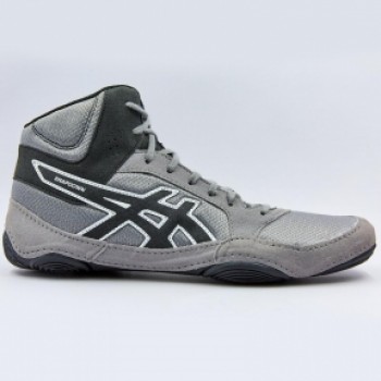 Борцовки замшевые ASICS J703Y-9690 (р-р 39-44) (верх-замша, низ-нескользящая резина, серый-черный)