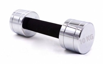Гантель хромированная Record DB5202-10 (1x10кг) (1шт, металл хромированный)