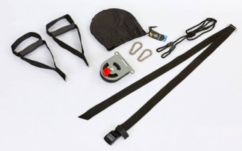 Петли с подвижным блоком TRX функциональный тренажер AF5004 SUSPENSION SYSTEM (петли подвесные, подвижный блок-ролик, 2 карабина, черный)