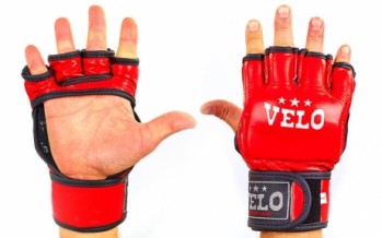 Перчатки для смешанных единоборств MMA кожаные VELO ULI-4035 (р-р S-XL, цвета в ассортименте)
