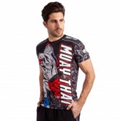 Футболка спортивная мужская MUAY THAI CO-1431 размер S-XL-42-54 (полиэстер)