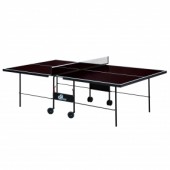 Стол теннисный уличный GSI-Sport MT-0937 (St-2) (складной,фанера толщина 15мм, металлический профиль 30х20мм, размер 2,74х1,52х0,76м, сетка, вес 57кг, коричневый)