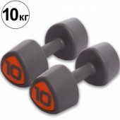 Гантели цельные профессиональные TA-0930-10 (2х10кг) (PU покрытие, цена за 2шт)