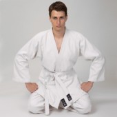 Кимоно для дзюдо MATSA MA-0013 (хлопок-плотность 450г на м2, размер 000-7, рост-110-200см, белый)